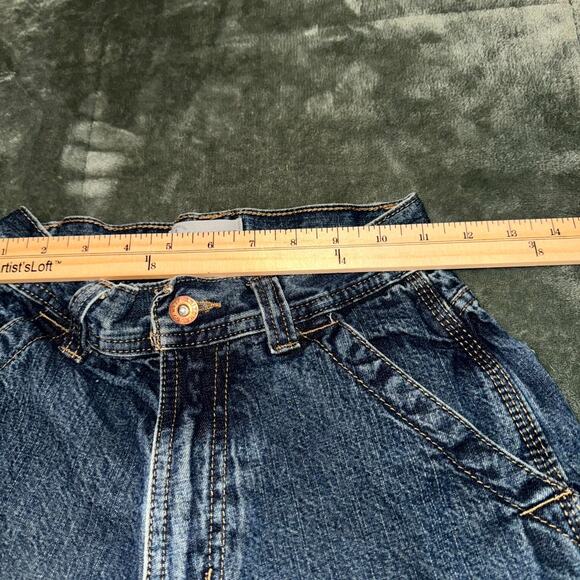 VTG Y2K '08 Arizona Carpenter Shorts Boys 14 Slim Blue Denim Medium Wash Pockets - Picture 5 of 6